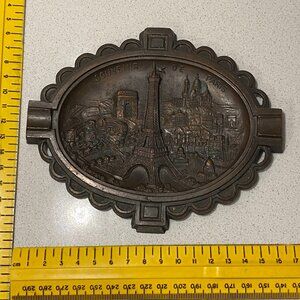 French Antique souvenir de Paris ashtray Eiffel Tower Paris monument tobacco